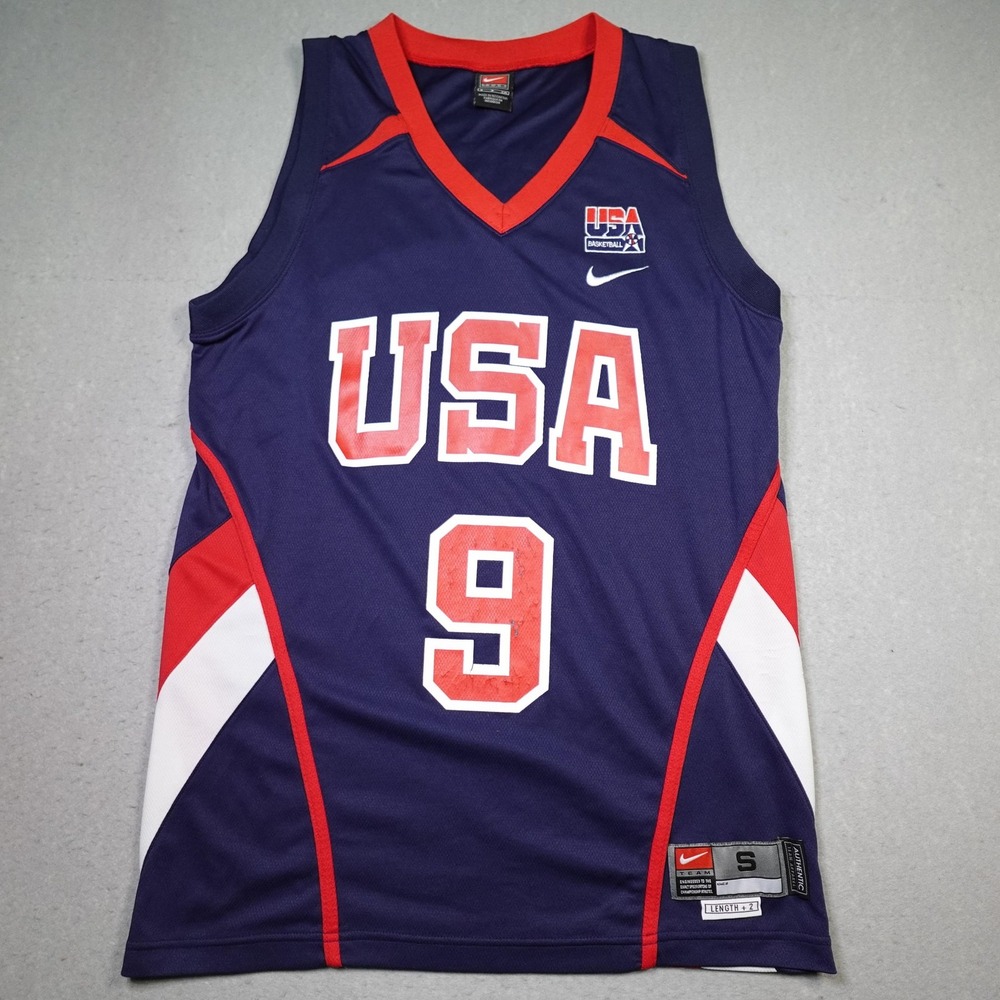 Nike USA Basketball Jersey Mens Small Blue Dwyane Wade 9 Team USA Authentic